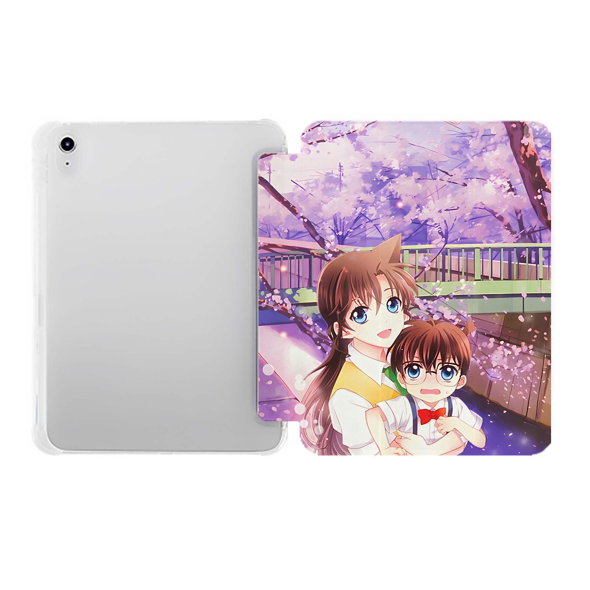 （画像用） 名探偵コナン Detective Conan IPad ケース ペン収納付き 三つ折りスタンド PUレザー×シリコン 対応機種9.5/10.5/10.9インチ